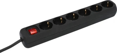 Produktbild von UNITEC Tischsteckdose 6-Fach mit Schalter, Steckdosenleiste, 1,4 m Zuleitung, schwarz