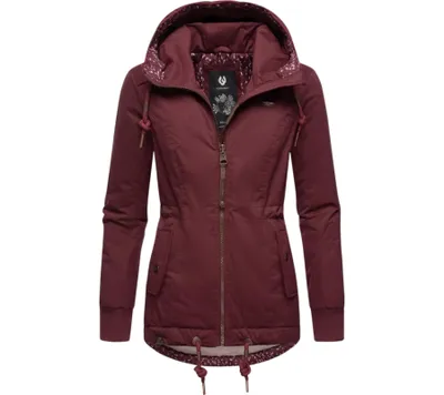 Produktbild von Ragwear DANKA Damen Regen-Jacke mit Kapuze PETA-Approved Vegan Übergangs-Jacke 2211-60017 4055 Rot, Größe:XS/34