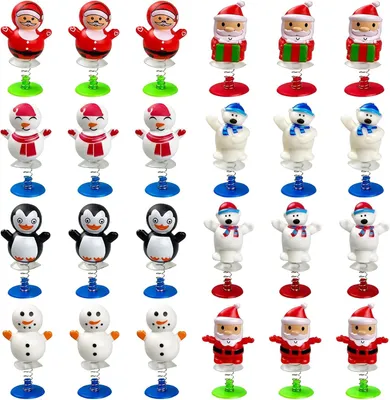 Productafbeelding van Springende monsterspringveren - Set van 24 - Speelgoed voor jongens en meisjes - Pop-up monsterspeelgoed - Kerstmis