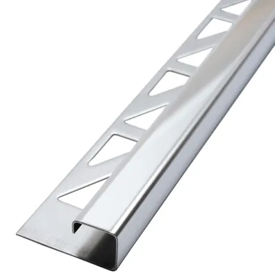 Zdjęcie produktu dla Dalsys, listwa narożna do płytek, 2,5m x 10mm, stal nierdzewna polerowana - profil kwadratowy, listwa wykończeniowa do płytek