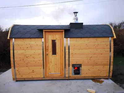 Immagine prodotto di Sauna in legno Sauna da giardino Sauna da esterno Sauna a botte Sauna per 4-6 persone 46 mm 400 cm