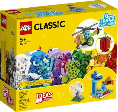 Zdjęcie produktu dla LEGO 11019 Classic Bricks and Functions, pudełko klocków LEGO do helikopterów i innych zabawek konstrukcyjnych