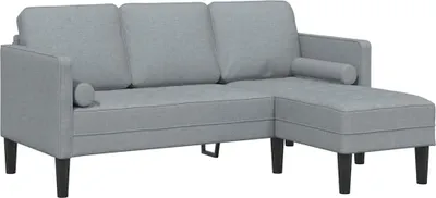 Obrázok produktu pre vidaXL Sedacia súprava svetlo šedá 173 x 131 x 67 cm látka