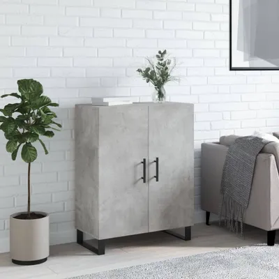 Image de vidaXL Sideboard gris béton 69,5x34x90 cm Bois composite