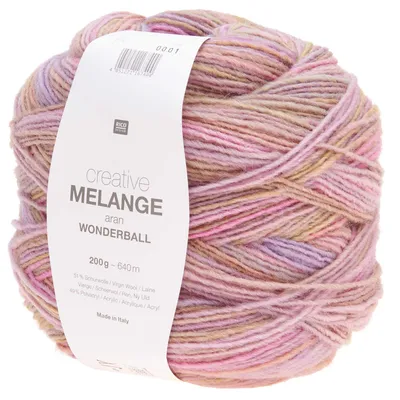 Produktbild von Rico Creative Melange Aran Wonderball Flieder Pink