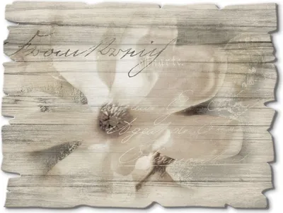 Produktbild von ARTland Holzbild Vintage Magnolie_Detail Größe: 40x30 cm