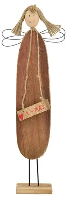 Holz-Engel-Dekofigur, 36x13x5 cm, Weihnachtsmotiv