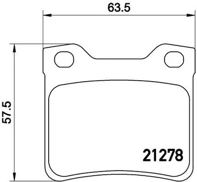 Produktbild von Brembo Bremsbelagsatz, Scheibenbremse Hinterachse P 61 058