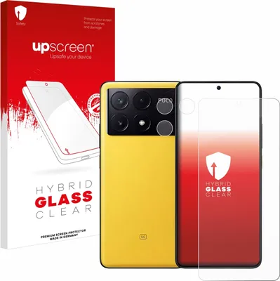 Produktbild von upscreen Schutzglas für Xiaomi Poco X6 Pro (Display+Kamera) Schutzfolie Panzer Folie Glas Display Schutz klar