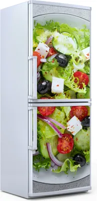 Produktbild von Kühlschrankdekoration  60x180 cm  Aufkleber auf dem Kühlschrank - Gemüse Salat