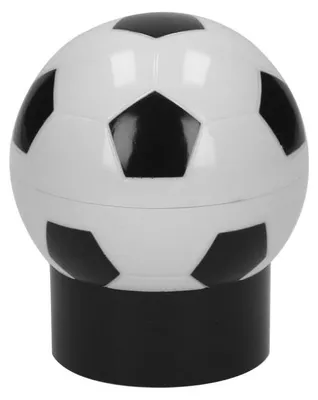 Produktbild von Kapselheber "Football" - Innovativer Push-Up-Flaschenöffner in Fußballform - geeignet für alle Kronkorken - schwarz/weiss