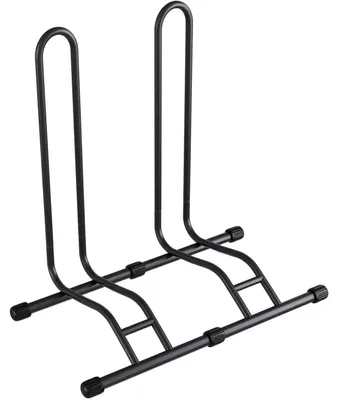 Produktbild von Fahrradständer Boden - 2 Fahrräder Aufbewahrung - Abschließbarer Ständer - Wendbares Design - Hochkohlenstoffstahl - Fahrradständer Indoor
