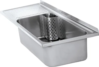 Obrázok produktu pre Viacúčelové umývadlo KWC AR, SIRIUS, nerezová oceľ, 1100x357x550 mm, odkvapkávacia časť vľavo