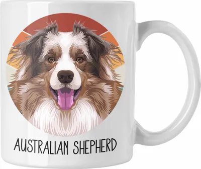 Produktbild von Trendation - Australian Shepherd Besitzer Tasse Geschenk Lustiger Spruch Geschenkidee Australian Shepherd Mama Papa (Weiß)