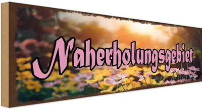 Produktbild von vianmo Holzschild 10x27 cm Naherholungsgebiet Dekoration