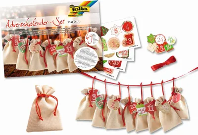 Obrázok produktu pre Folia 63121 Adventný kalendár - remeselná súprava príroda