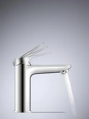 Produktbild von Duravit Waschtisch-Einhebelmischer M MinusFlow Wave Ausl. 122mm, o. Zugst.Abl.Gar., chrom