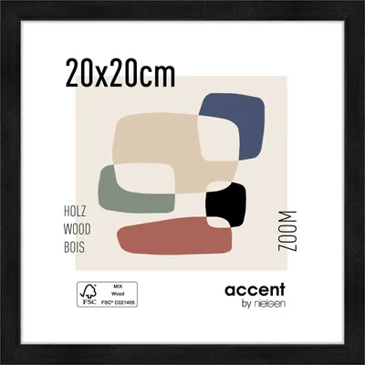 Produktbild von accent by nielsen Holz Bilderrahmen Zoom, 20x20 cm, Schwarz