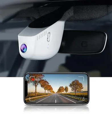 Produktbild von Dashcam Deluxe Volkswagen Universal nach Kompatibilitätsprüfung MODEL-A Schwarz Front & Heck 64GB