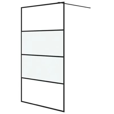 Obrázek produktu pro Sprchová zástěna walk-in černá 115x195 cm napůl mléčné ESG sklo