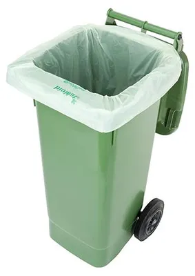 Produktbild von "bioMat" Kompostbeutel auf Stärkebasis 120 l 130 cm x 88 cm ohne Tragegriff, 16 my
