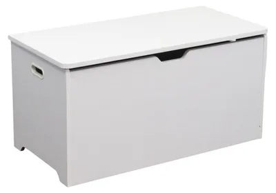 Immagine prodotto di Baule contenitore in legno truciolato nobilitato bianco 78x38x40 cm Braddy