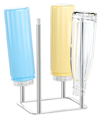 Image de Porte-bouteilles, support à bouteilles, égouttoir à bouteilles, égouttoir de cuisine pour bouteilles, égouttoir pour gourdes et tasses (argent)