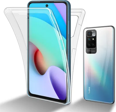 A clear product shot of a phone case and a phone.