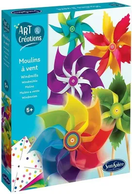 Produktbild von Sentosphère Bastelset Windmühlen - Kreatives Hobby für Kinder
