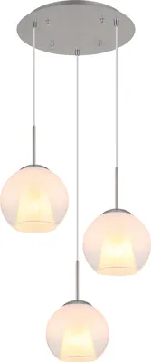 Produktbild von Globo Lighting Hängeleuchte Metall Nickel matt, 3x E27