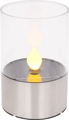 Zdjęcie produktu dla Globo Lighting LED solarna lampa stołowa stal nierdzewna wysokość 11cm
