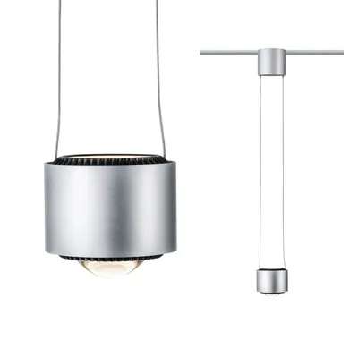 Produktbild von Paulmann URail LED Pendel Aldan chrom-matt-schwarz Ø 9,8 cm warmweiß, dimmbar