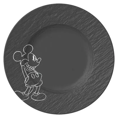 Produktbild von Villeroy & Boch Manufacture - Mickey Mouse Dessertset 4-teilig für 2 Personen – schwarz & weiß
