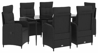 Productafbeelding van vidaXL Salontafelset, 7 stuks, zwart