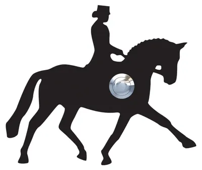 Produktbild von Türklingel Dressurpferd in Schwarz