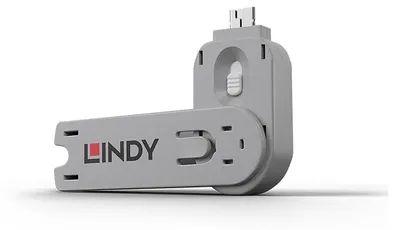 Obrázok produktu pre Lindy 40624, Kľúč na blokovanie portov, USB Typ-A, Biela, Akrylonitrilbutadienstyren (ABS), 1 kusov, PE sáčok