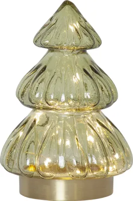 Produktbild von LED Tischleuchte ,Abete aus Glas, Tannenbaum, Batterie, grün, H 18cm