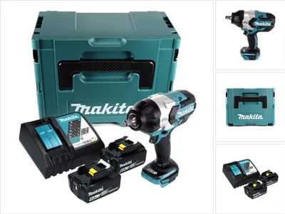 Produktbild von Makita DTW 1002 RGJ Akku Schlagschrauber 18 V 1000 Nm 1/2“ Brushless + 2x Akku 6,0 Ah + Ladegerät + Makpac