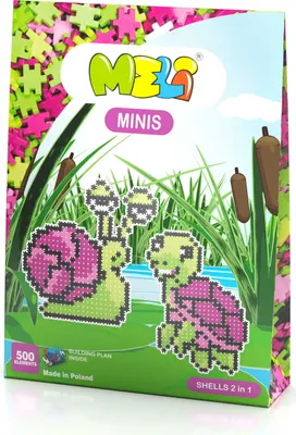 Produktbild von Meli Minis Birds 2-in-1 Konstruktionsset – 500 Teile mit Motivplatte