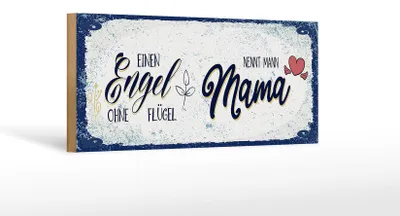 Produktbild von Holzschild Engel ohne Flügel nennt man Mama, 27x10 cm, Holzschilder Mami