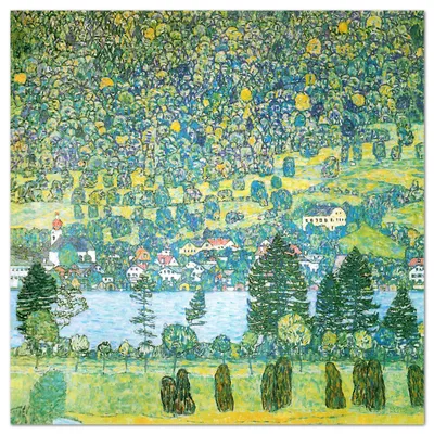 Image de Giallobus - Unterach sur l'Attersee - Gustav Klimt - 70L x 70l cm - Tableau - Verre acrylique