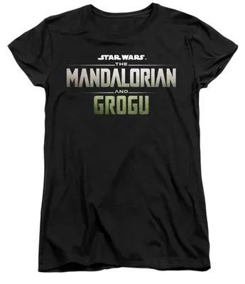 Produktbild von Star Wars: The Mandalorian - T-Shirt für Damen, Logo, Kurze Ärmel TV34198 (M) (Schwarz)