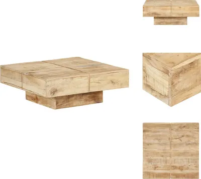 Produktbild von vidaXL Couchtisch 80x80x28 cm Massivholz Mango -  Couchtische