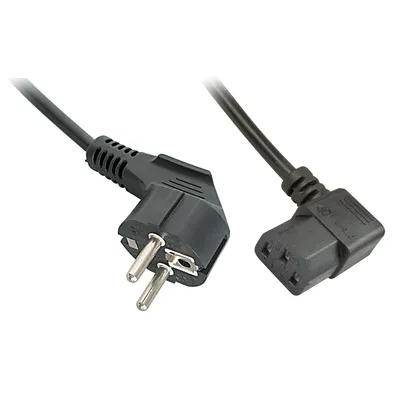 Produktbild von LINDY IEC-Netzkabel abgewinkelt Schuko an C13 2m