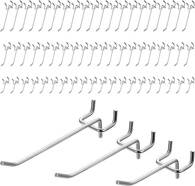 Produktbild von Werkzeughalter Garagen-Stecktafel-Haken für Werkzeuge, 2/4/6 Zoll Stecktafel-Haken, Metall-Stecktafel-Organizer, Stecktafel-Werkzeughalter für Garage,