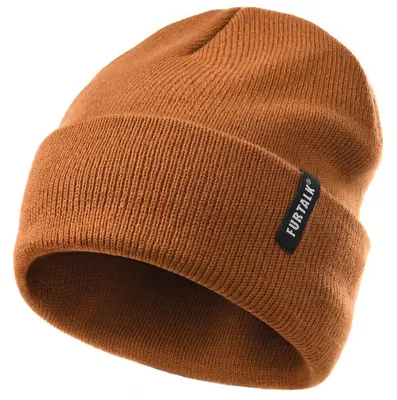 Immagine prodotto di Berretto invernale per bambini, modello beanie, in maglia, per ragazzi e ragazze, colore marrone, taglia 1-3 anni