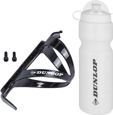 Produktbild von Fahrrad Bidon Dunlop 750Ml Mit Korb Weiss