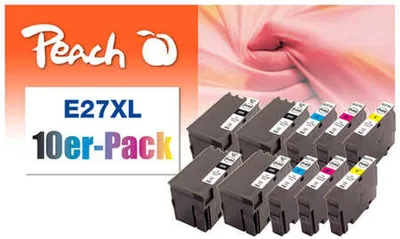 Image de Peach 0F319986 cartouche d'encre 10 pc(s) Noir, Cyan, Magenta, Jaune