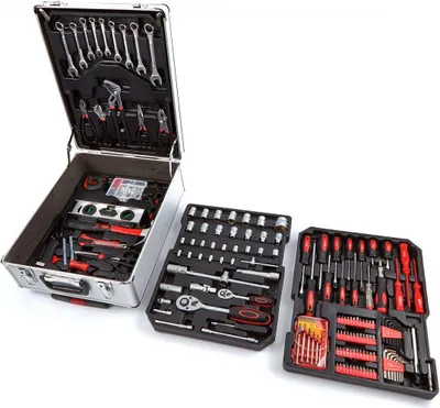 Produktbild von HBM 599-teiliger Werkzeugkoffer, Werkzeugwagen