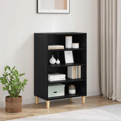 Image de Buffet vidaXL noir aspect chêne 57 x 35 x 89,5 cm en aggloméré
